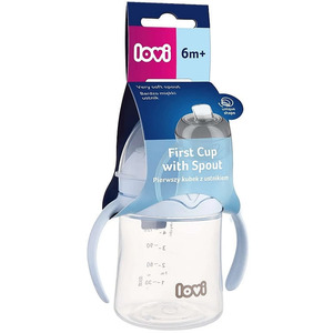 Кружка-непроливайка Lovi 35/358 с носиком голубая 150 мл