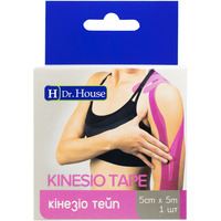 Кинезио тейп H Dr.House 5 см х 5 м розов.