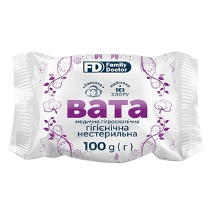 Вата Ариадна нестерильная ролик 100 г