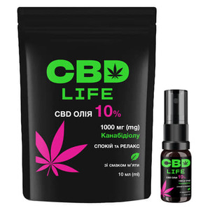 Каннабидиол CBD life масло 10% спрей флак. 10мл Мята