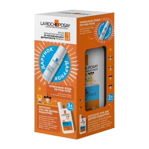 Набор La Roche-Posay Флюид Антелиос UVA400 Дермо-Педиатрикс SPF50+ 50мл для детей+подарок терм. вод